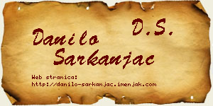 Danilo Sarkanjac vizit kartica